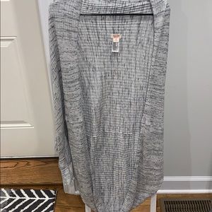 Extra long gray cardigan